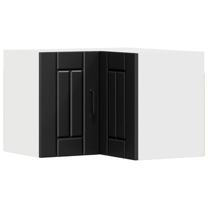 vidaXL Wall Corner Cabinet LUCCA Black 57 x 57 x 40 cm Engineered Wood