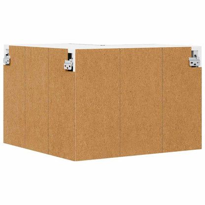 vidaXL Wall Corner Cabinet LUCCA Black 57 x 57 x 40 cm Engineered Wood