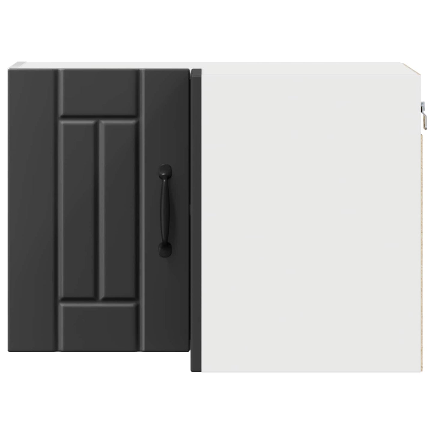 vidaXL Wall Corner Cabinet LUCCA Black 57 x 57 x 40 cm Engineered Wood