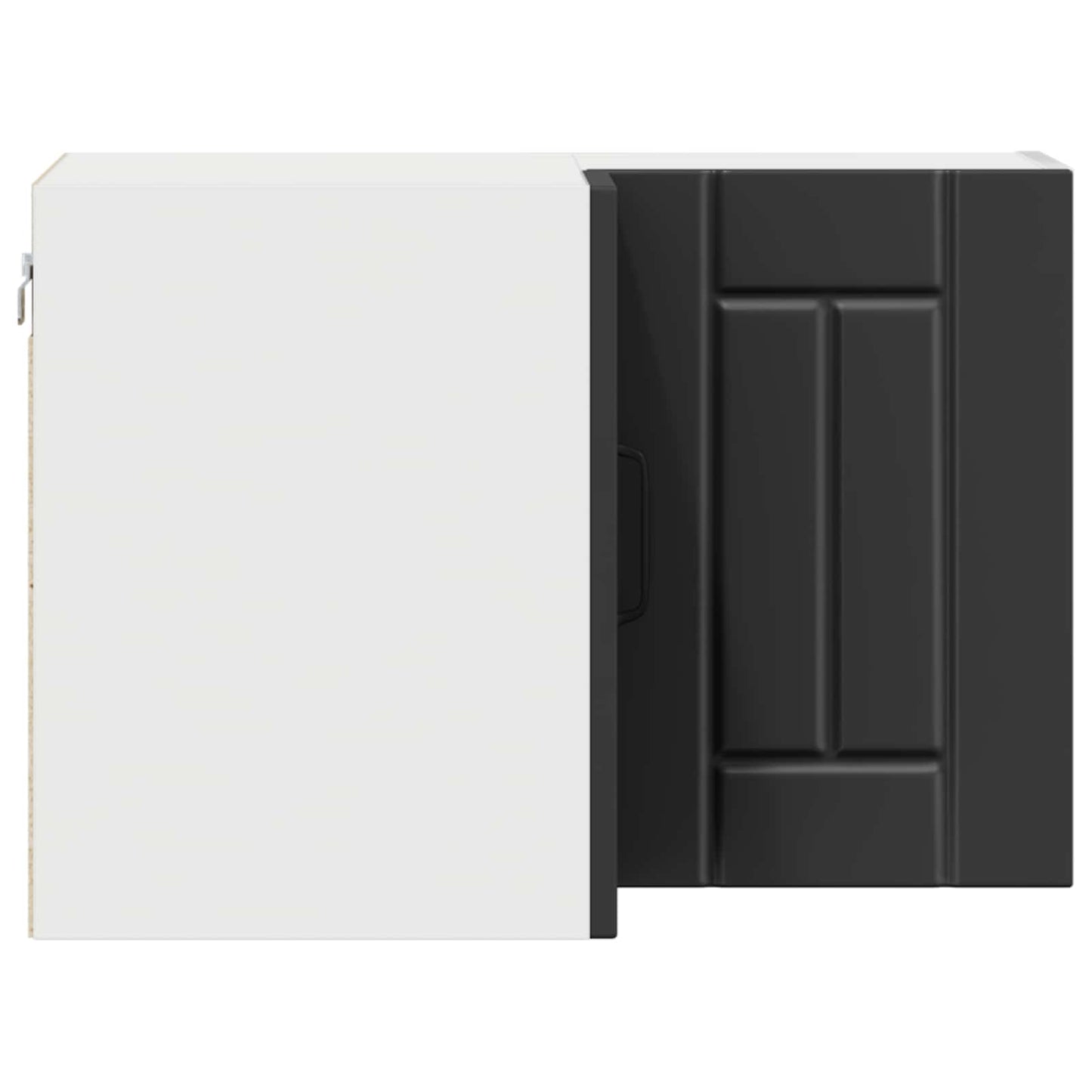 vidaXL Wall Corner Cabinet LUCCA Black 57 x 57 x 40 cm Engineered Wood