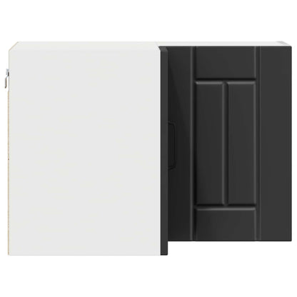 vidaXL Wall Corner Cabinet LUCCA Black 57 x 57 x 40 cm Engineered Wood