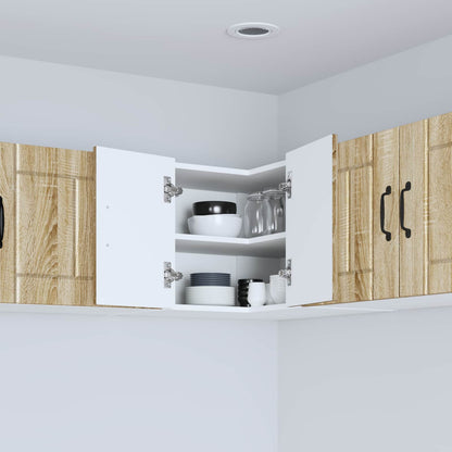 vidaXL Wall Corner Cabinet LUCCA Sonoma Oak 57 x 57 x 40 cm