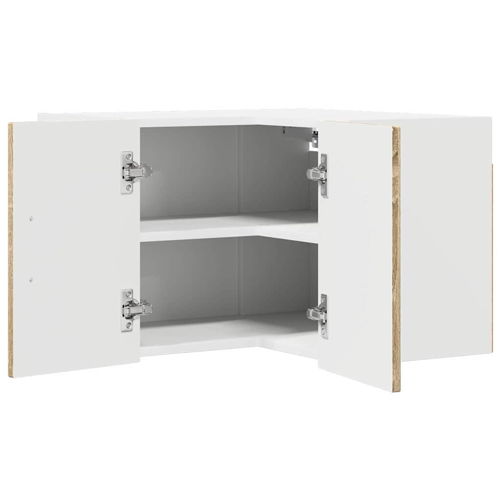vidaXL Wall Corner Cabinet LUCCA Sonoma Oak 57 x 57 x 40 cm