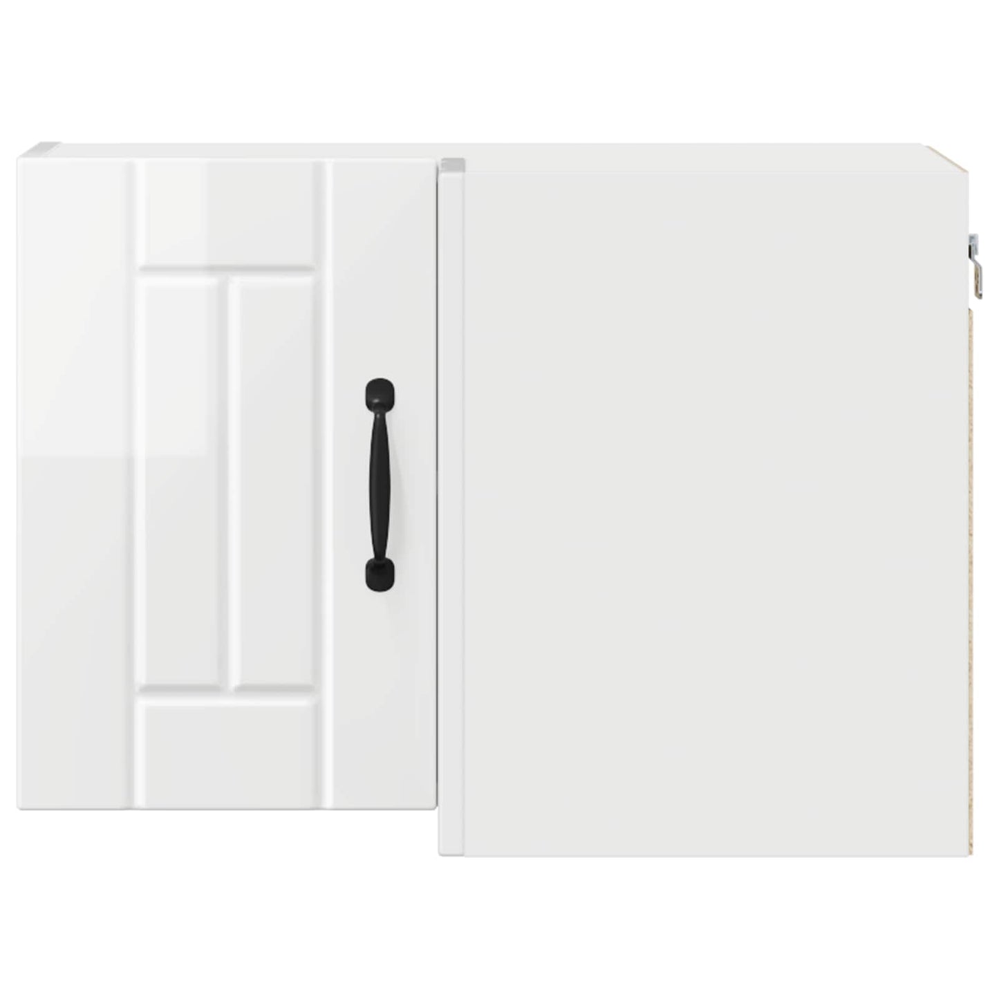 vidaXL Wall Corner Cabinet LUCCA High Gloss White 57 x 57 x 40 cm