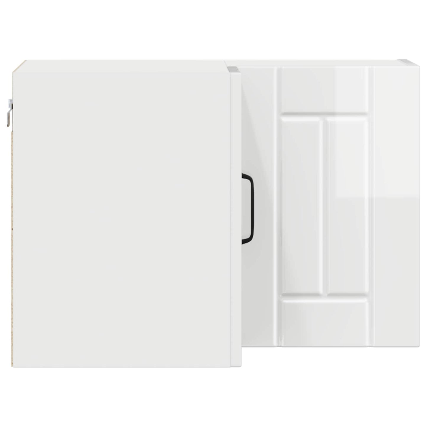 vidaXL Wall Corner Cabinet LUCCA High Gloss White 57 x 57 x 40 cm