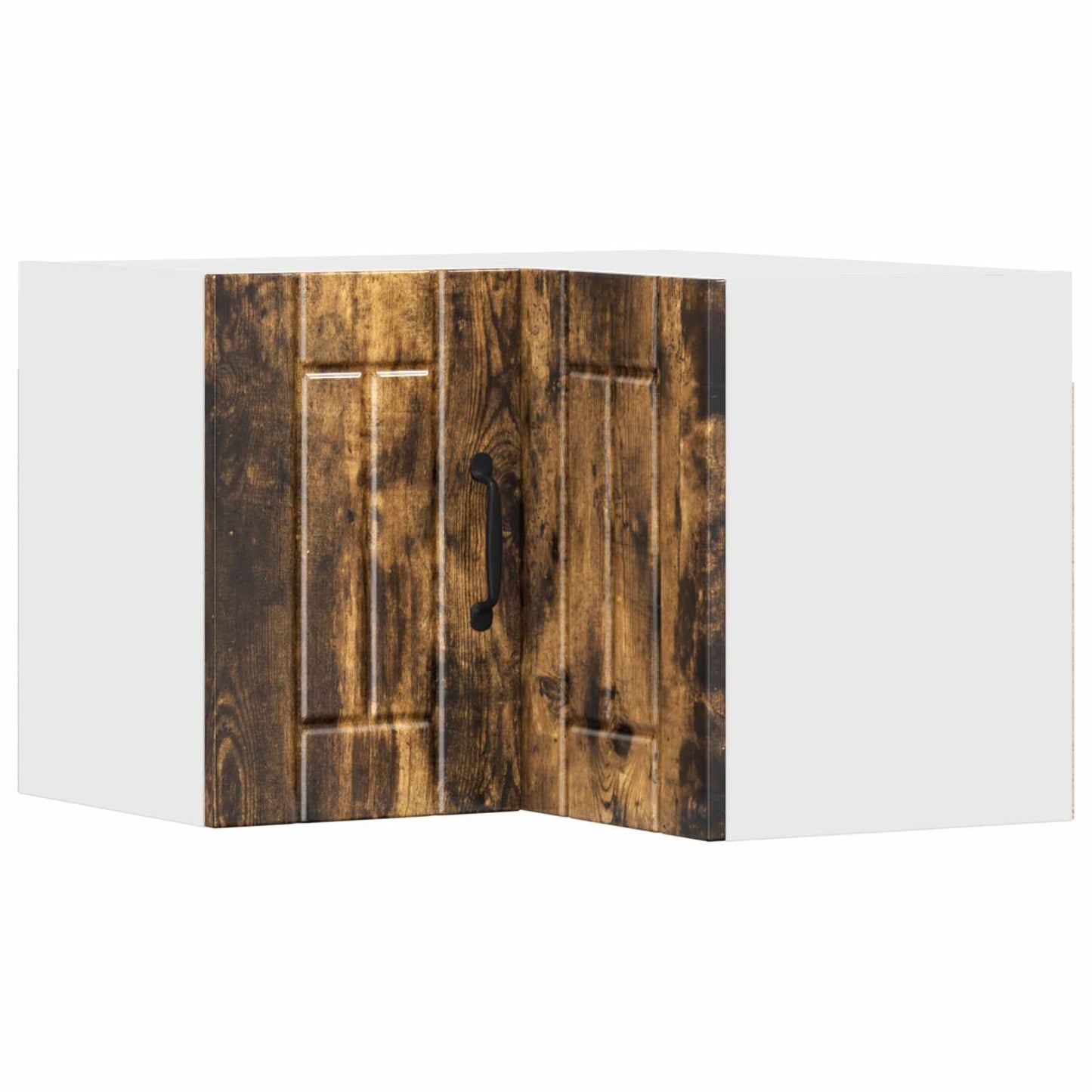 vidaXL Wall Corner Cabinet LUCCA Smoked Oak 57 x 57 x 40 cm