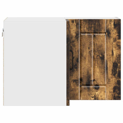 vidaXL Wall Corner Cabinet LUCCA Smoked Oak 57 x 57 x 40 cm