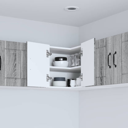 vidaXL Wall Corner Cabinet LUCCA Grey Sonoma 57 x 57 x 40 cm