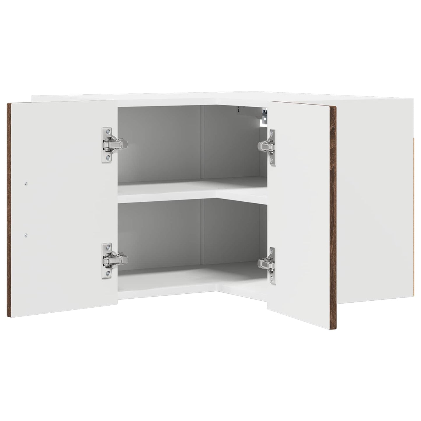 vidaXL Wall Corner Cabinet LUCCA Brown Oak 57 x 57 x 40 cm