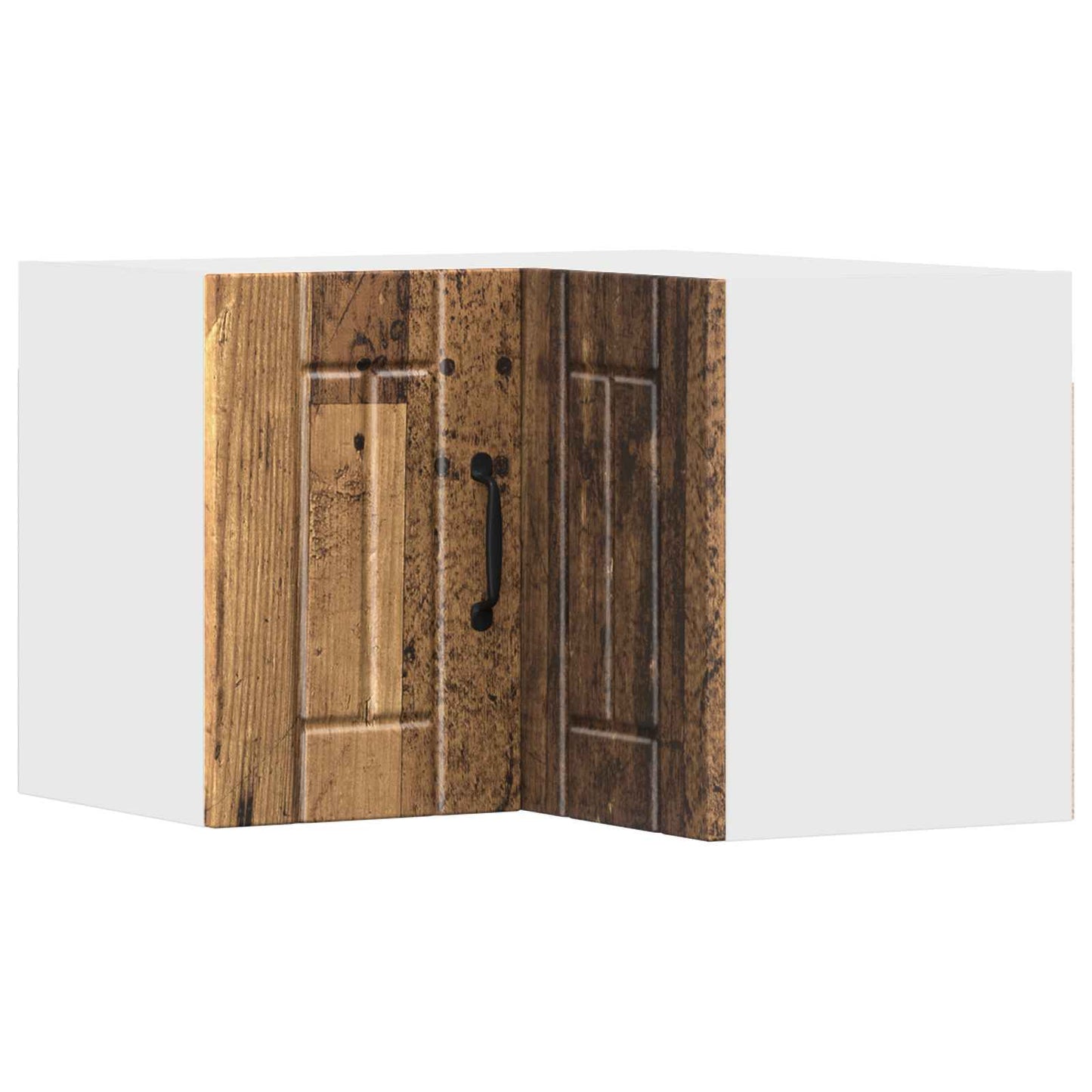 vidaXL Wall Corner Cabinet LUCCA Old Wood 57 x 57 x 40 cm