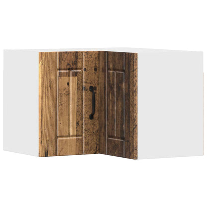 vidaXL Wall Corner Cabinet LUCCA Old Wood 57 x 57 x 40 cm