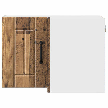 vidaXL Wall Corner Cabinet LUCCA Old Wood 57 x 57 x 40 cm