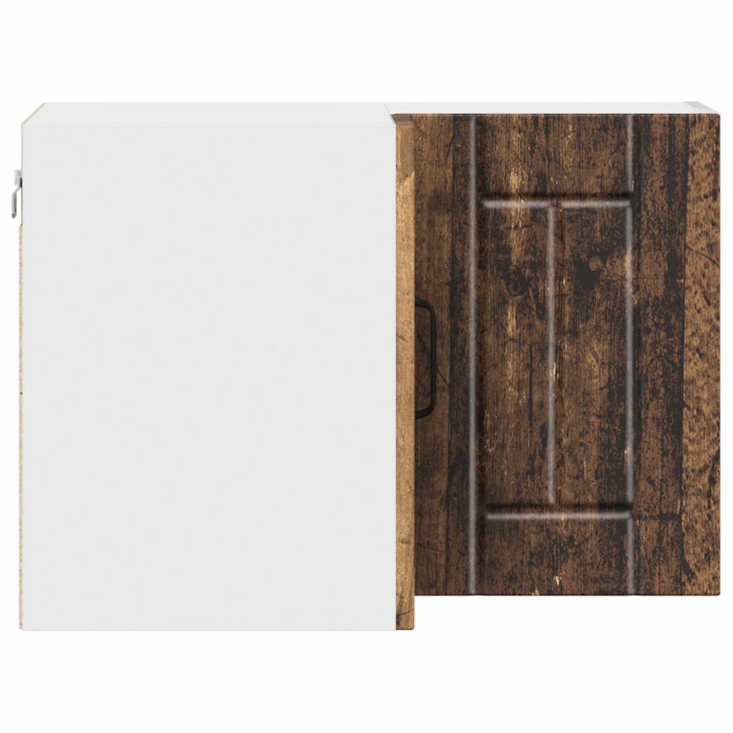 vidaXL Wall Corner Cabinet LUCCA Old Wood 57 x 57 x 40 cm