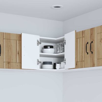vidaXL Wall Corner Cabinet LUCCA Artisan Oak 57 x 57 x 40 cm