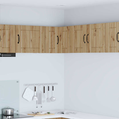 vidaXL Wall Corner Cabinet LUCCA Artisan Oak 57 x 57 x 40 cm