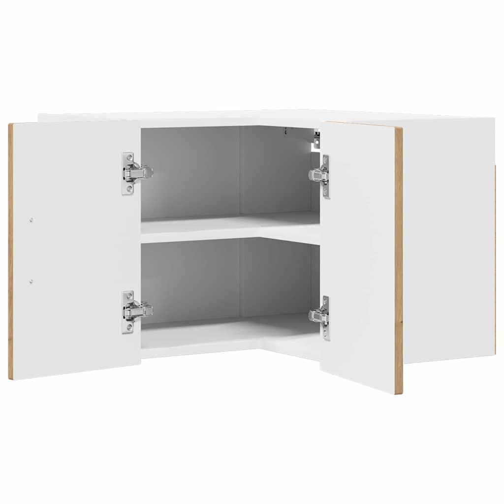 vidaXL Wall Corner Cabinet LUCCA Artisan Oak 57 x 57 x 40 cm