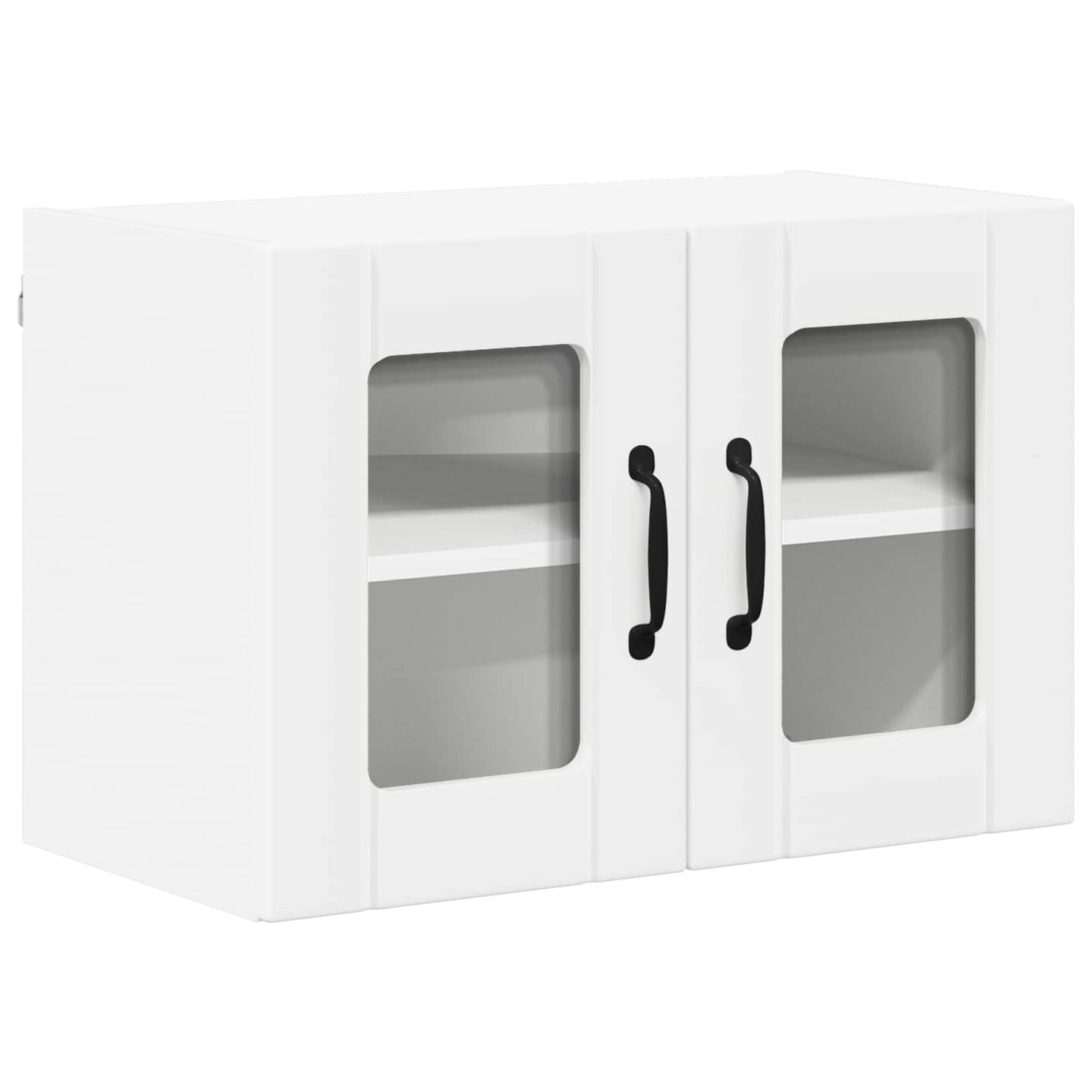 vidaXL Wall Glass Cabinet LUCCA White 60 x 31 x 40 cm Engineered Wood