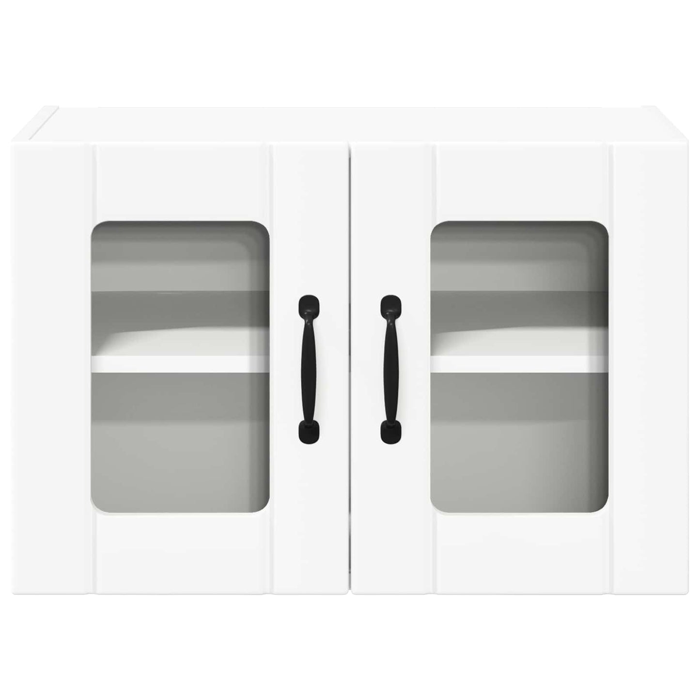 vidaXL Wall Glass Cabinet LUCCA White 60 x 31 x 40 cm Engineered Wood