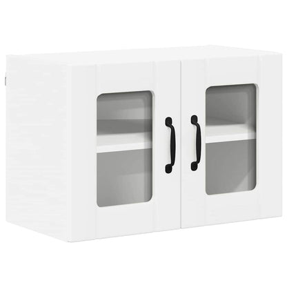 vidaXL Wall Glass Cabinet LUCCA 2 pcs White 60 x 31 x 40 cm