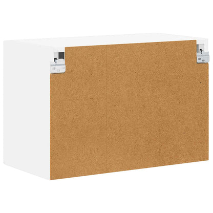 vidaXL Wall Glass Cabinet LUCCA 2 pcs White 60 x 31 x 40 cm