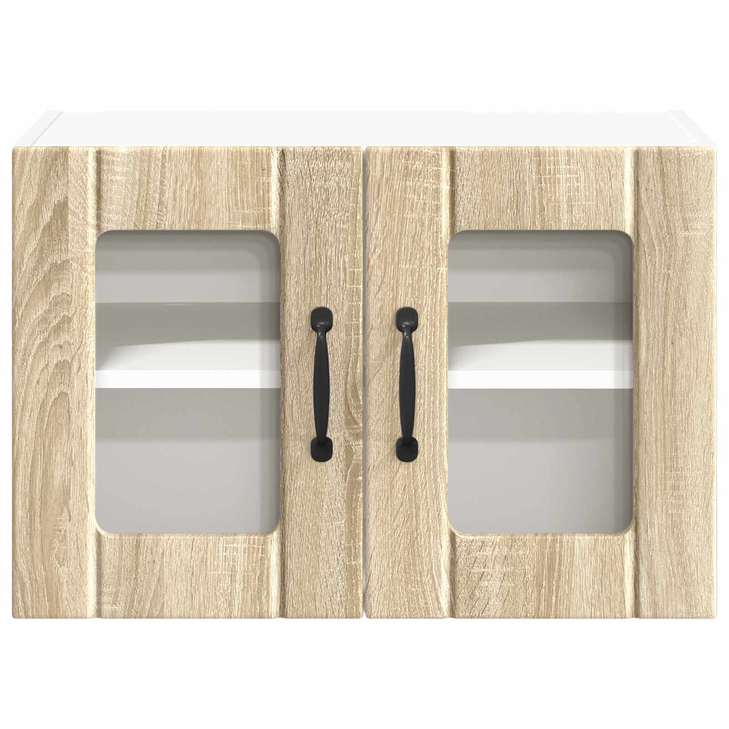vidaXL Wall Glass Cabinet LUCCA Sonoma Oak 60 x 31 x 40 cm