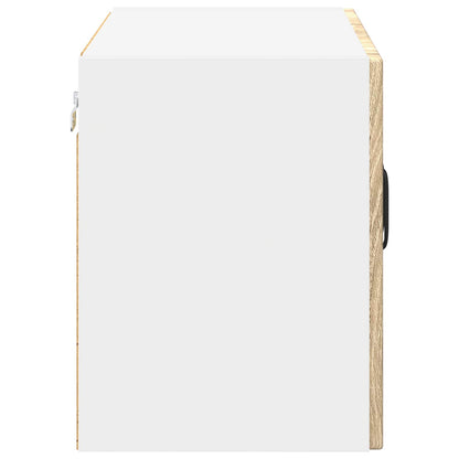 vidaXL Wall Glass Cabinet LUCCA 2 pcs Sonoma Oak 60 x 31 x 40 cm