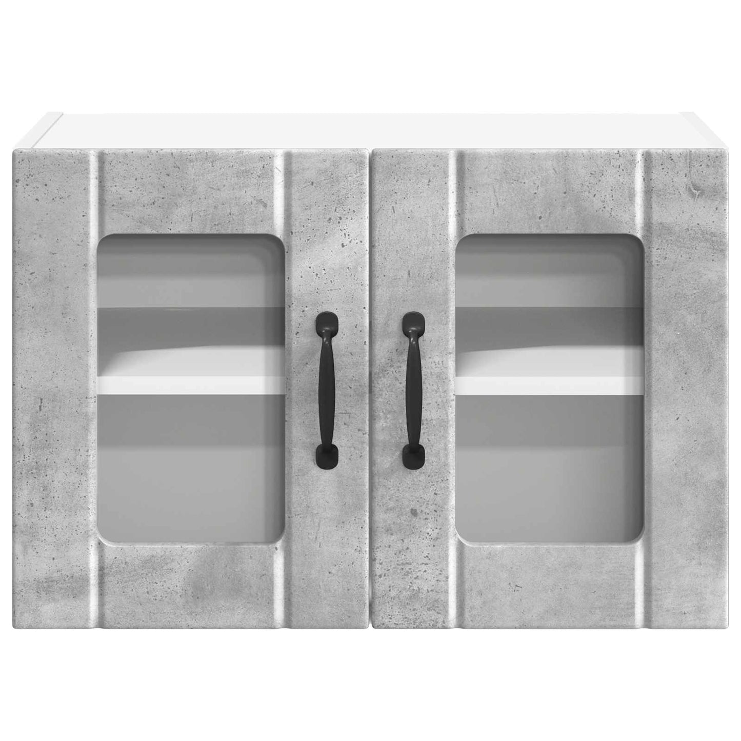 vidaXL Wall Glass Cabinet LUCCA Concrete Grey 60 x 31 x 40 cm