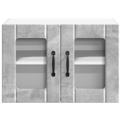 vidaXL Wall Glass Cabinet LUCCA Concrete Grey 60 x 31 x 40 cm