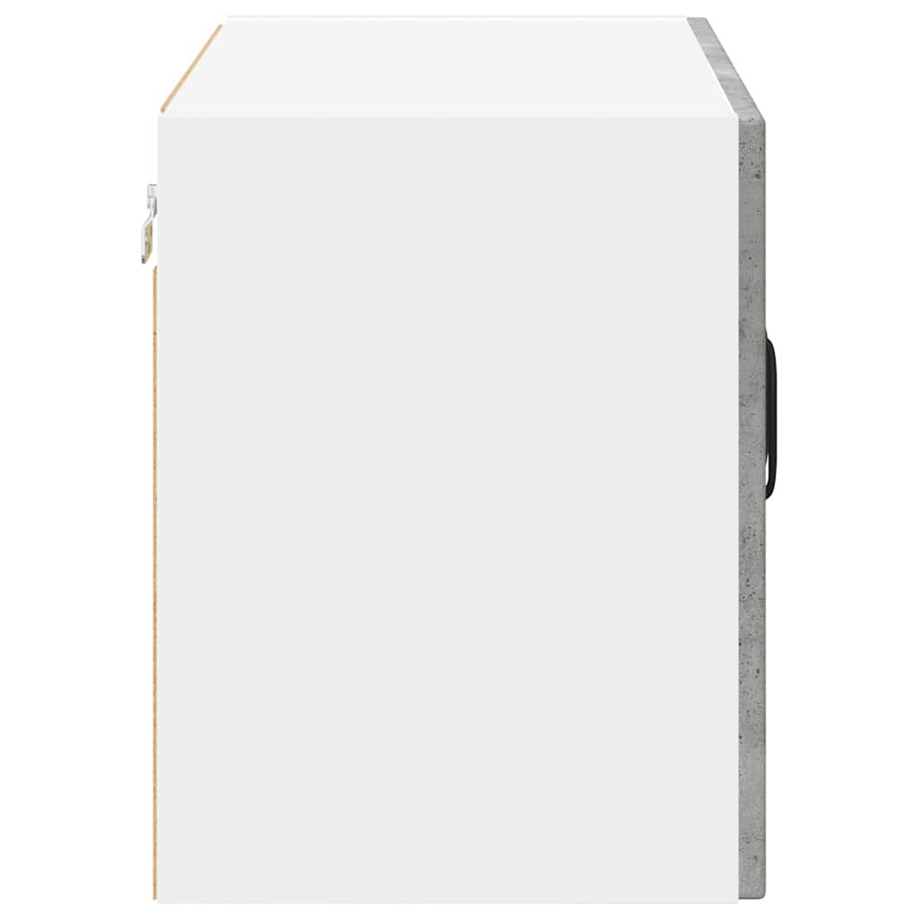 vidaXL Wall Glass Cabinet LUCCA Concrete Grey 60 x 31 x 40 cm