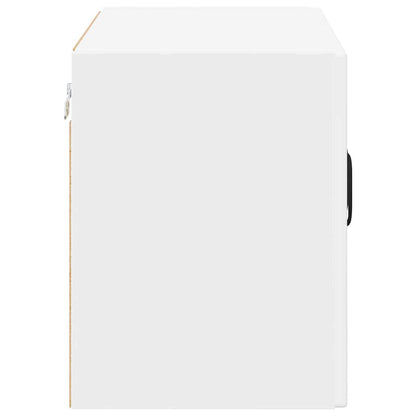vidaXL Wall Glass Cabinet LUCCA High Gloss White 60 x 31 x 40 cm