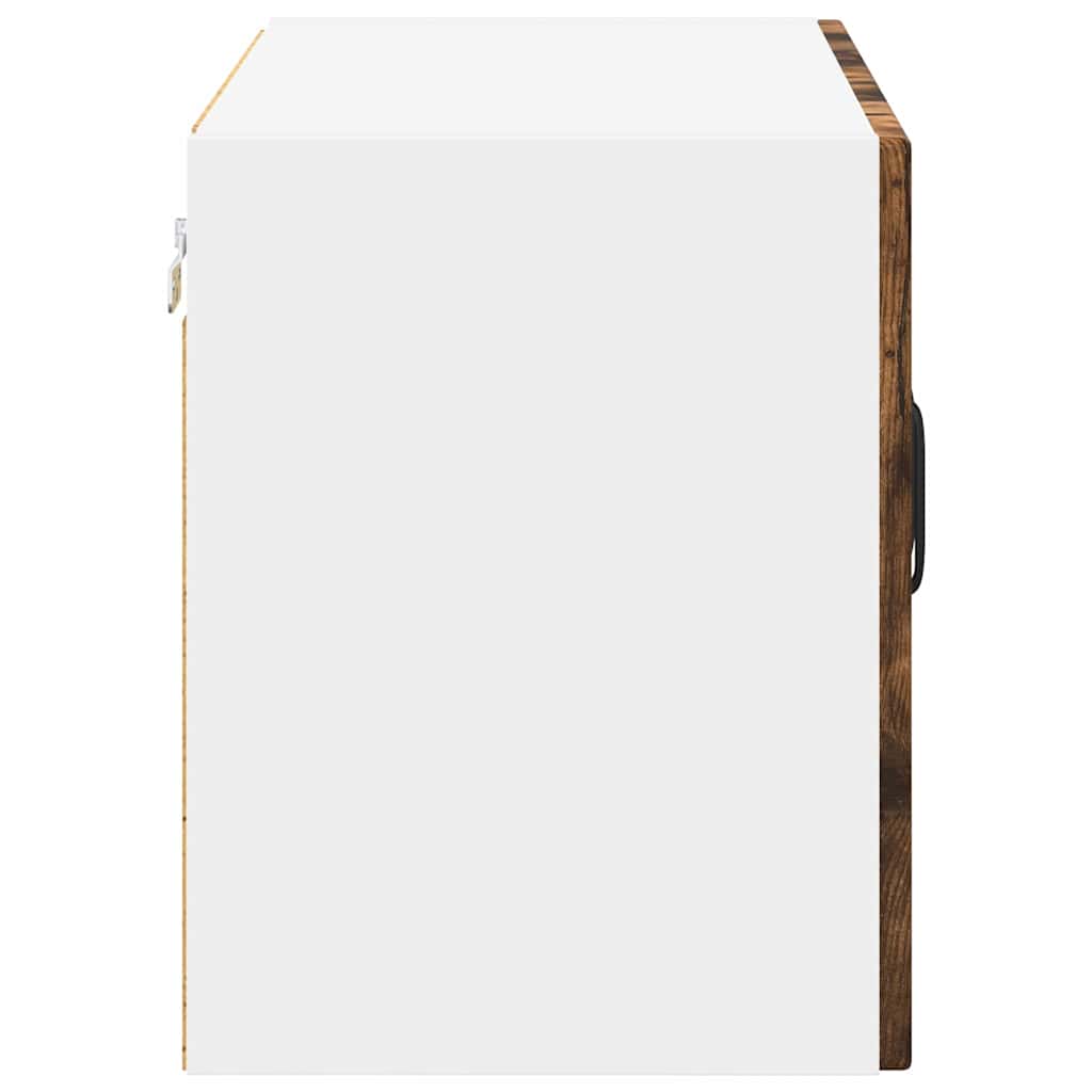 vidaXL Wall Glass Cabinet LUCCA 2 pcs Smoked Oak 60 x 31 x 40 cm