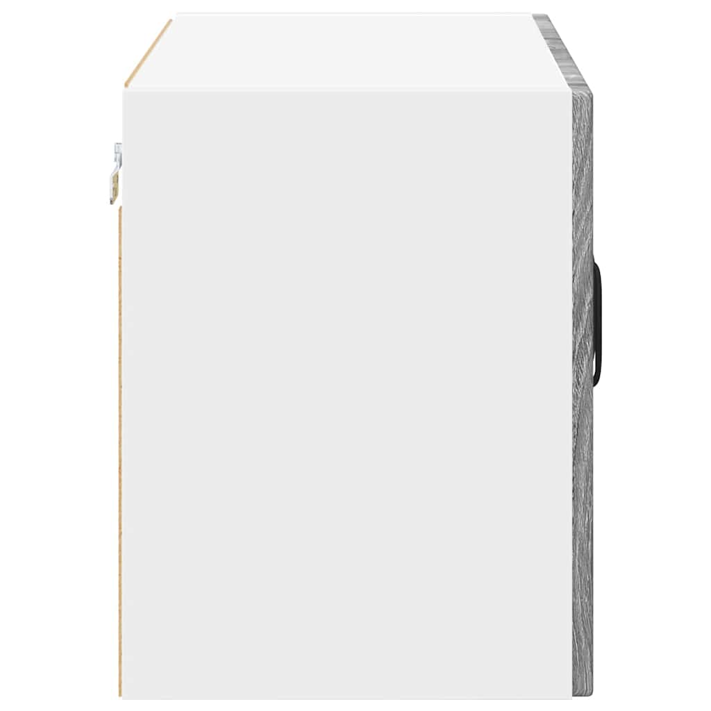 vidaXL Wall Glass Cabinet LUCCA Grey Sonoma 60 x 31 x 40 cm
