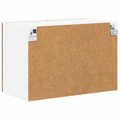 vidaXL Wall Glass Cabinet LUCCA Brown Oak 60 x 31 x 40 cm
