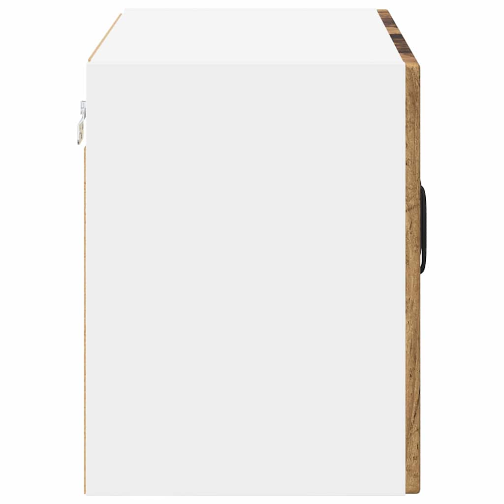 vidaXL Wall Glass Cabinet LUCCA Old Wood 60 x 31 x 40 cm