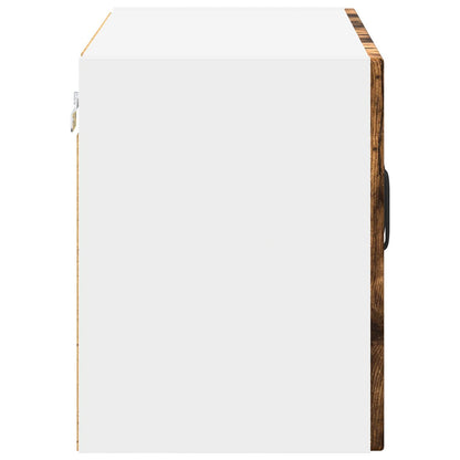 vidaXL Wall Glass Cabinet LUCCA Old Wood 60 x 31 x 40 cm