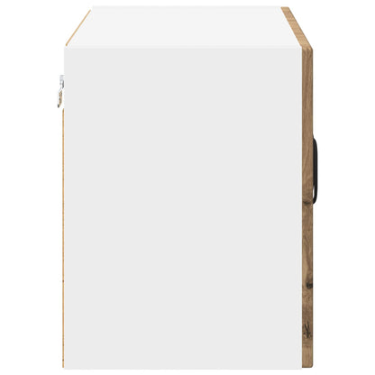 vidaXL Wall Glass Cabinet LUCCA 2 pcs Artisan Oak 60 x 31 x 40 cm