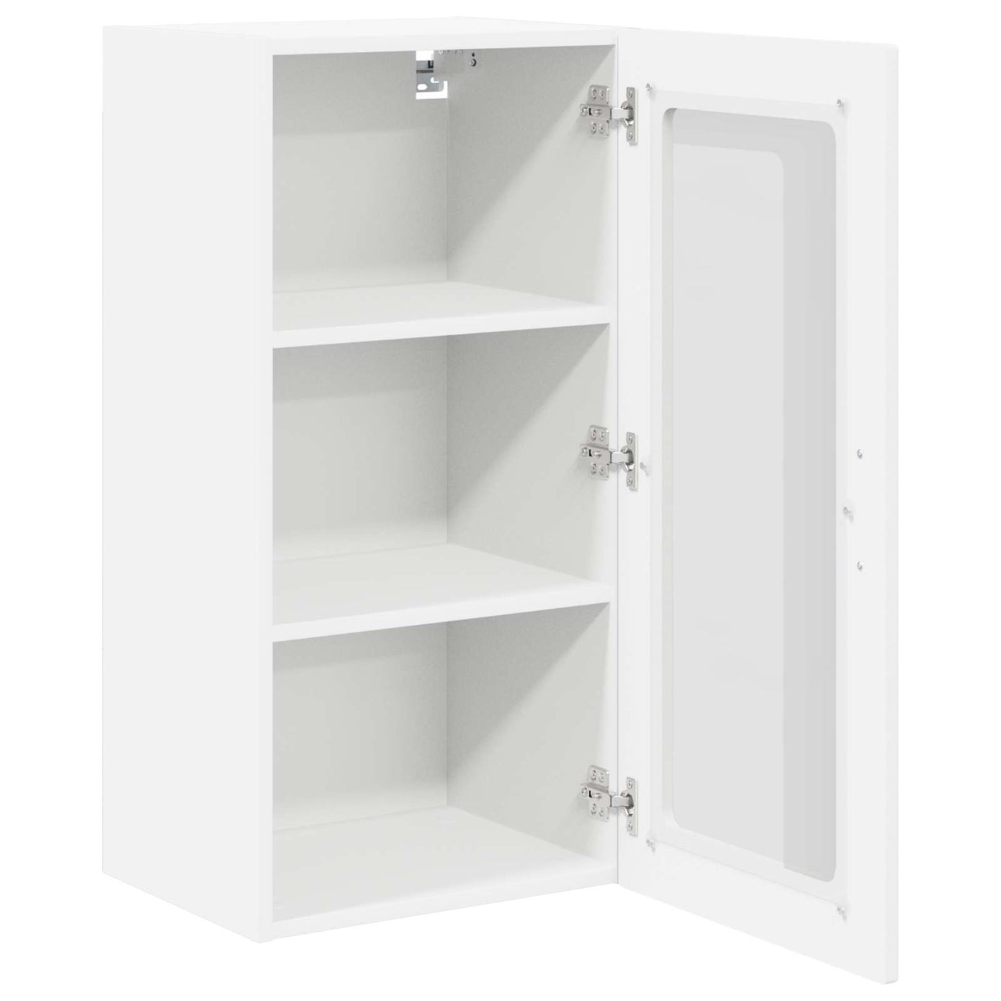 vidaXL Wall Glass Cabinet LUCCA White 40 x 31 x 80 cm Engineered Wood