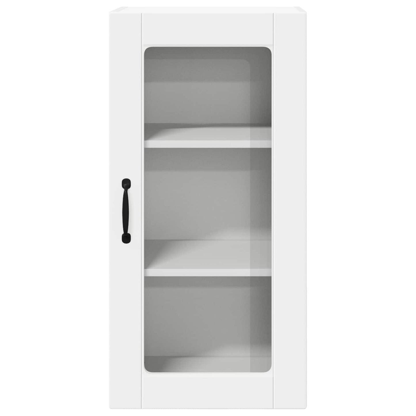 vidaXL Wall Glass Cabinet LUCCA White 40 x 31 x 80 cm Engineered Wood