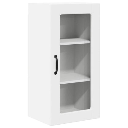 vidaXL Wall Glass Cabinet LUCCA 2 pcs White 40 x 31 x 80 cm