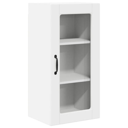 vidaXL Wall Glass Cabinet LUCCA 2 pcs White 40 x 31 x 80 cm