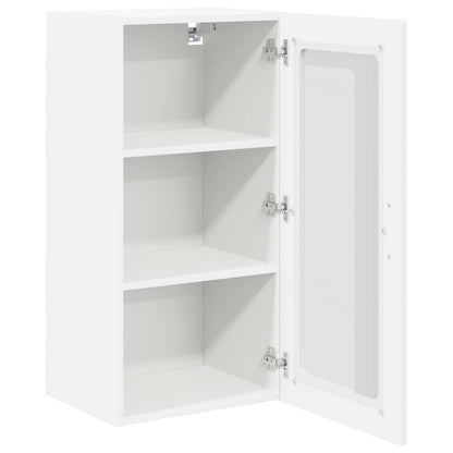 vidaXL Wall Glass Cabinet LUCCA 2 pcs White 40 x 31 x 80 cm