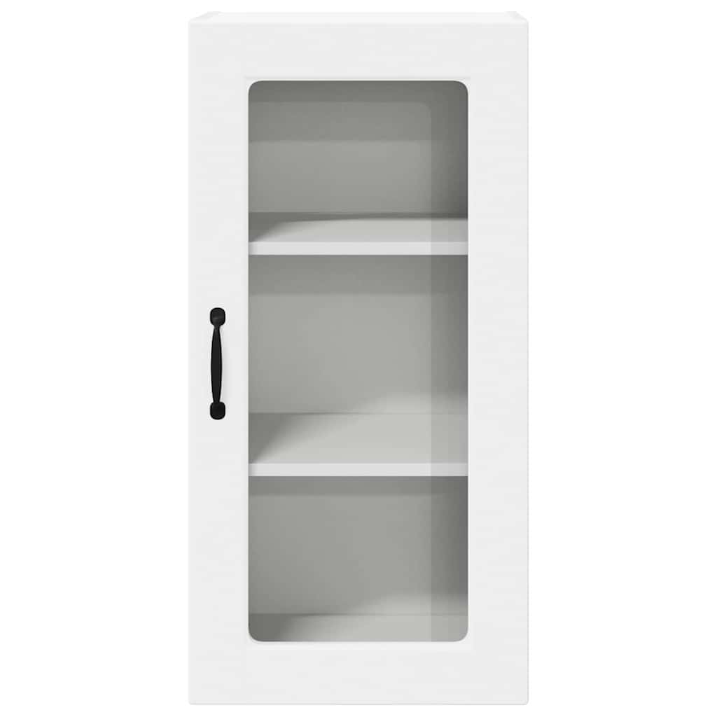 vidaXL Wall Glass Cabinet LUCCA 2 pcs White 40 x 31 x 80 cm