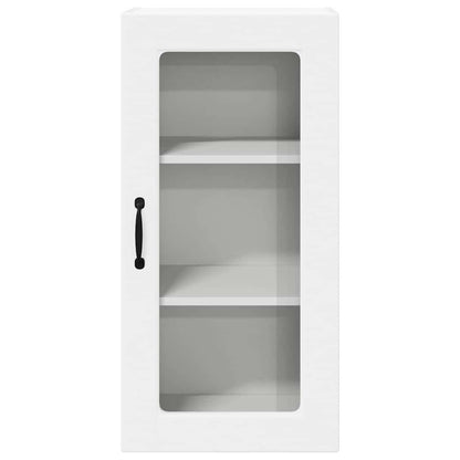 vidaXL Wall Glass Cabinet LUCCA 2 pcs White 40 x 31 x 80 cm