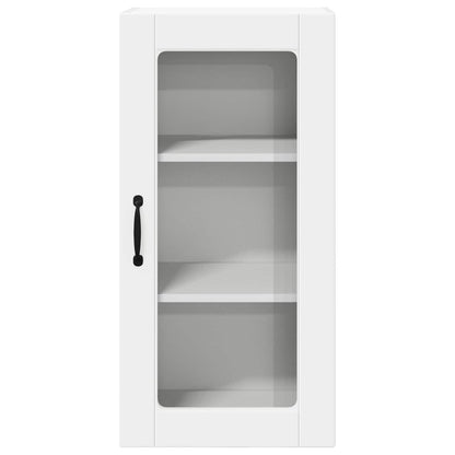 vidaXL Wall Glass Cabinet LUCCA 2 pcs White 40 x 31 x 80 cm