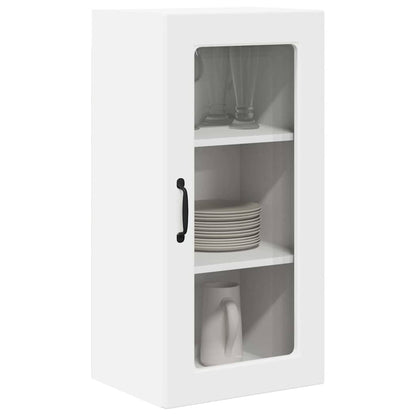 vidaXL Wall Glass Cabinet LUCCA 2 pcs White 40 x 31 x 80 cm