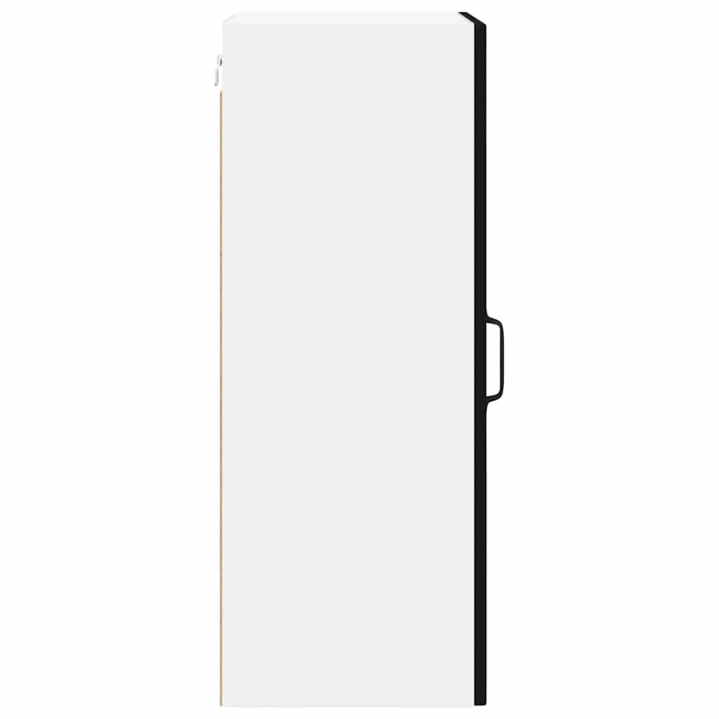 vidaXL Wall Glass Cabinet LUCCA 2 pcs Black 40 x 31 x 80 cm