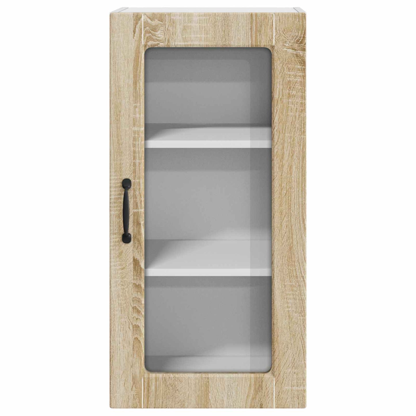 vidaXL Wall Glass Cabinet LUCCA Sonoma Oak 40 x 31 x 80 cm