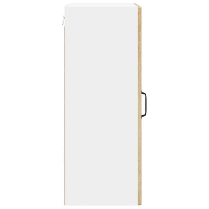 vidaXL Wall Glass Cabinet LUCCA Sonoma Oak 40 x 31 x 80 cm