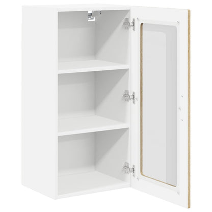 vidaXL Wall Glass Cabinet LUCCA 2 pcs Sonoma Oak 40 x 31 x 80 cm