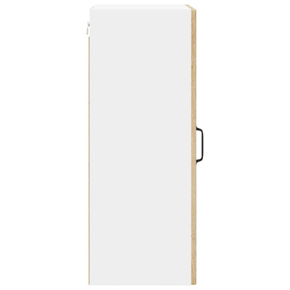 vidaXL Wall Glass Cabinet LUCCA 2 pcs Sonoma Oak 40 x 31 x 80 cm